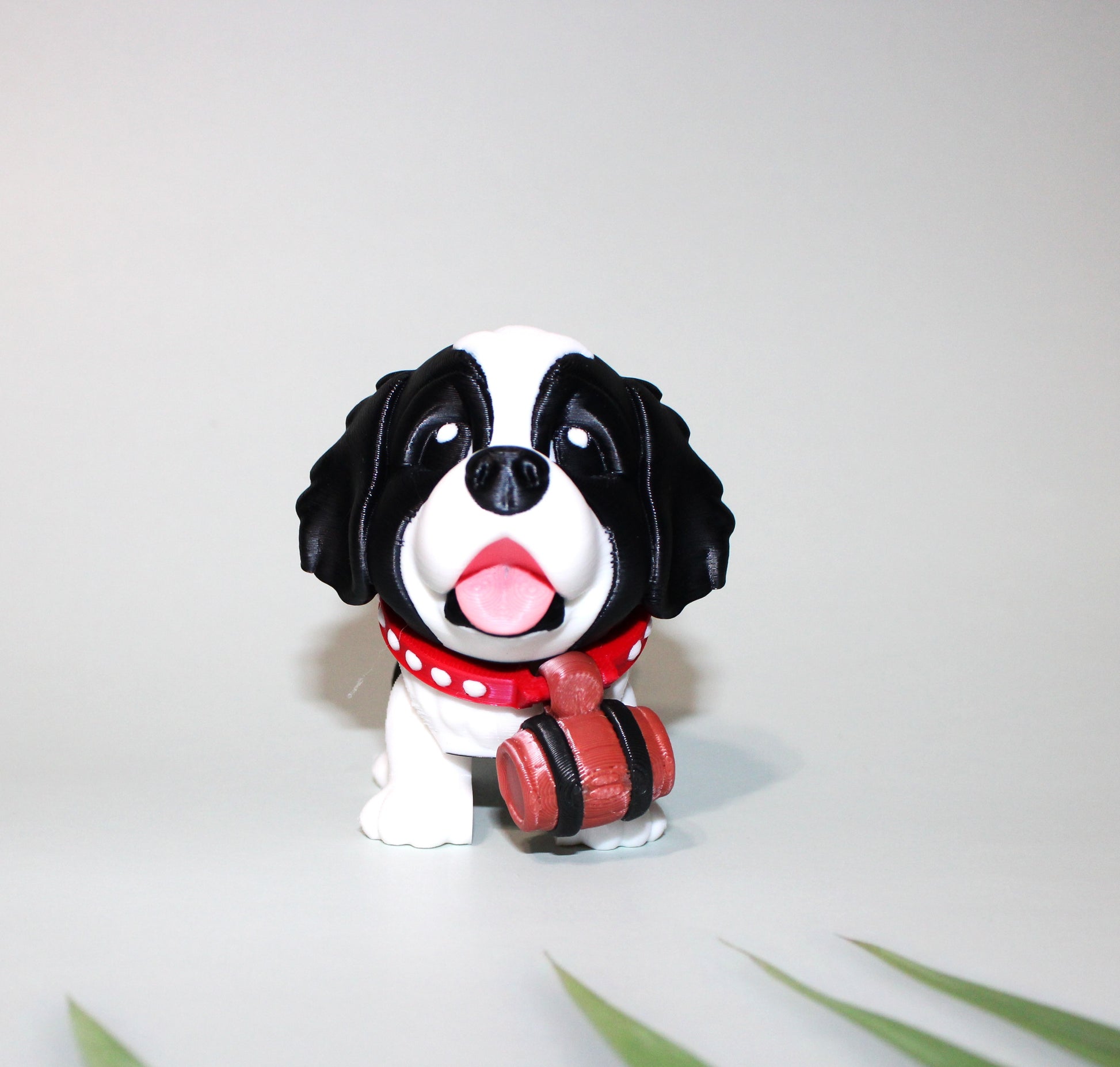 St Bernard Puppy:4 inches-3D Printed Articulated Flexi Fidget Toy - Wonderland 3D Printing 