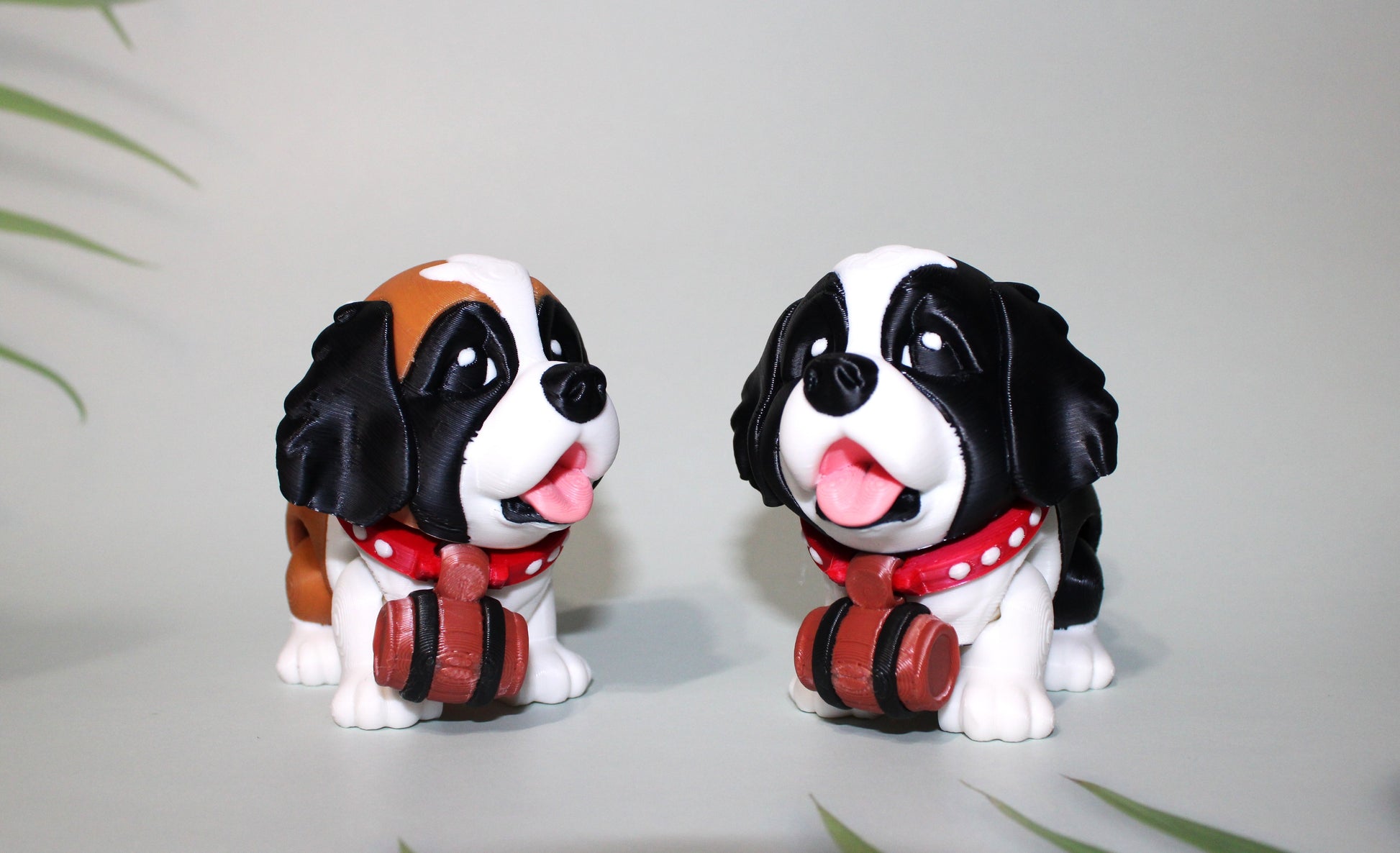 St Bernard Puppy:4 inches-3D Printed Articulated Flexi Fidget Toy - Wonderland 3D Printing 