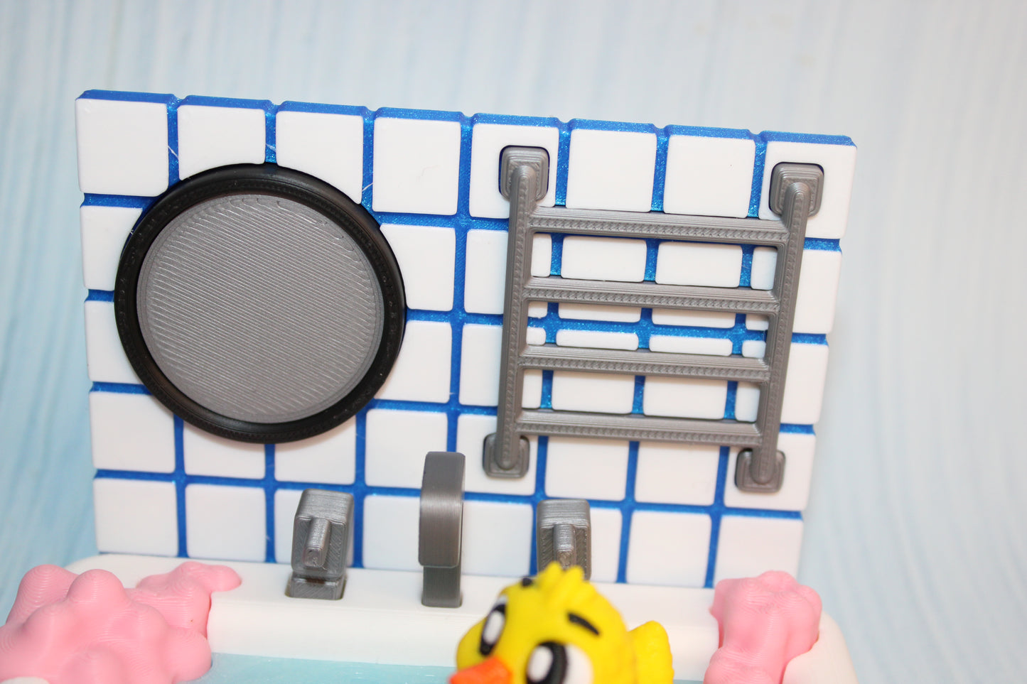 3D Printed Ducky Bathtub Toy, Cute Mini Duck Bath Scene, Desk Decor, Gift for Kids & Adults, Kawaii Bathroom Decor, Collectible Figurine - Wonderland 3D Printing 