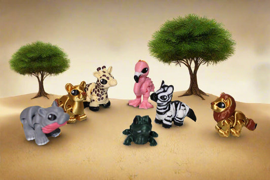 2 inch Safari Hatchlings 3D Printed Articulated Figurine - Wonderland 3D Printing 