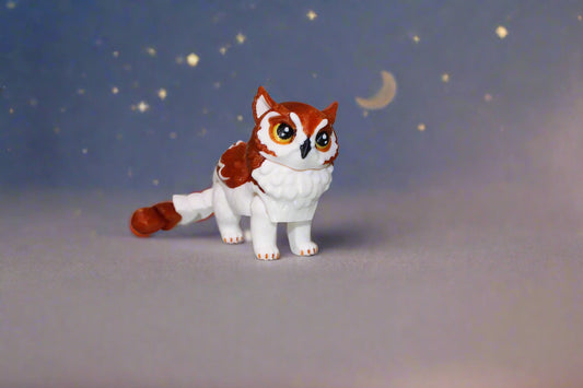CatOwl 5.5 inches Long-3D Printed  Articulated Flexi Figurines - Wonderland 3D Printing 
