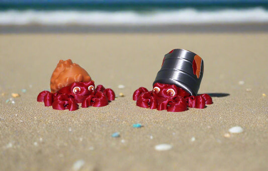 Cute Flexi Crabs 3-4 inches -Articulated 3d Printed Figurine - Wonderland 3D Printing 