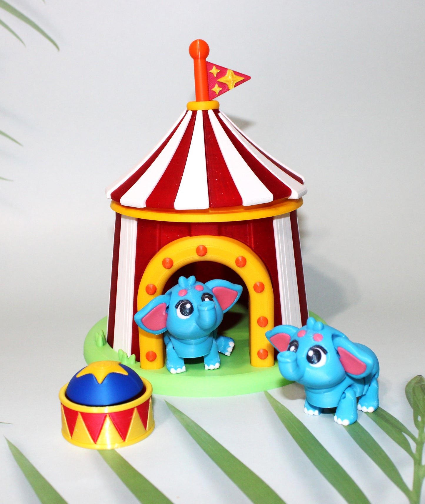 Circus With 3 Elephants and a Clicker-3D Printed Articulated Flexi Fidget - Wonderland 3D Printing 