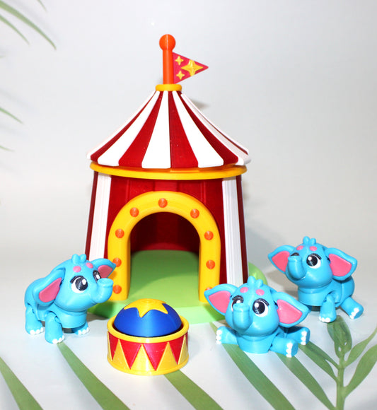 Circus With 3 Elephants and a Clicker-3D Printed Articulated Flexi Fidget - Wonderland 3D Printing 