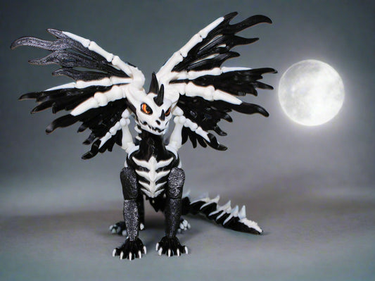 Skelly Dragon 3D Printed Articulated Flexi Figurine - Wonderland 3D Printing 