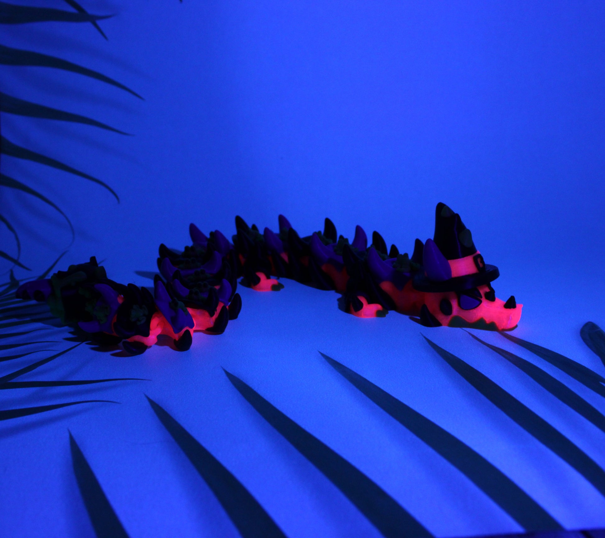 Witch Dragon 17 inches or Mini 6 inches Long-3D Printed Articulated Figurine - Wonderland 3D Printing 