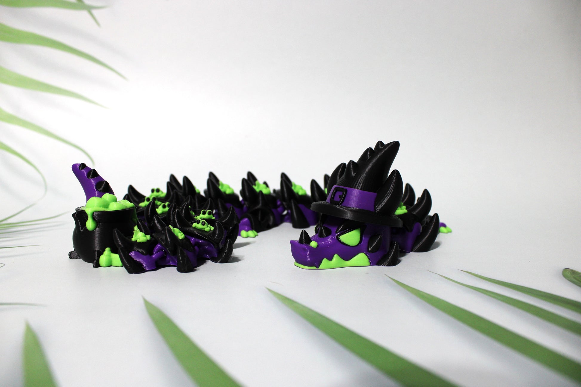 Witch Dragon 17 inches or Mini 6 inches Long-3D Printed Articulated Figurine - Wonderland 3D Printing 