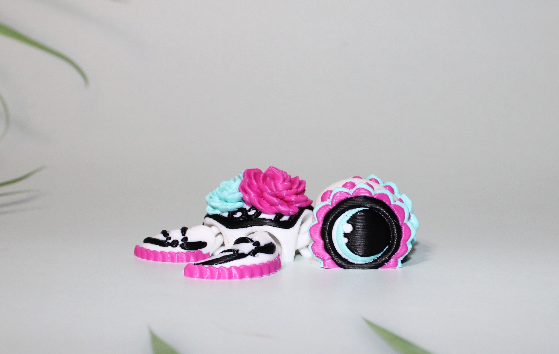 Day of the Dead -Día de Muertos Turtle-3.25 inches- Full Color 3D Printed Articulated Fidget Toy - Wonderland 3D Printing 