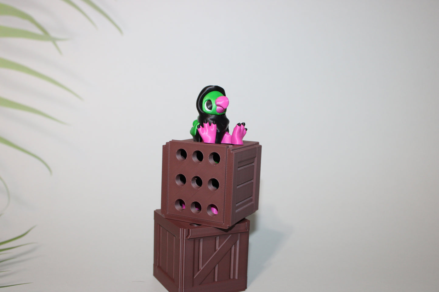 Dodo Bird with Crate - Full Color 3D Printed Articulated Fidget Toy - Wonderland 3D Printing 