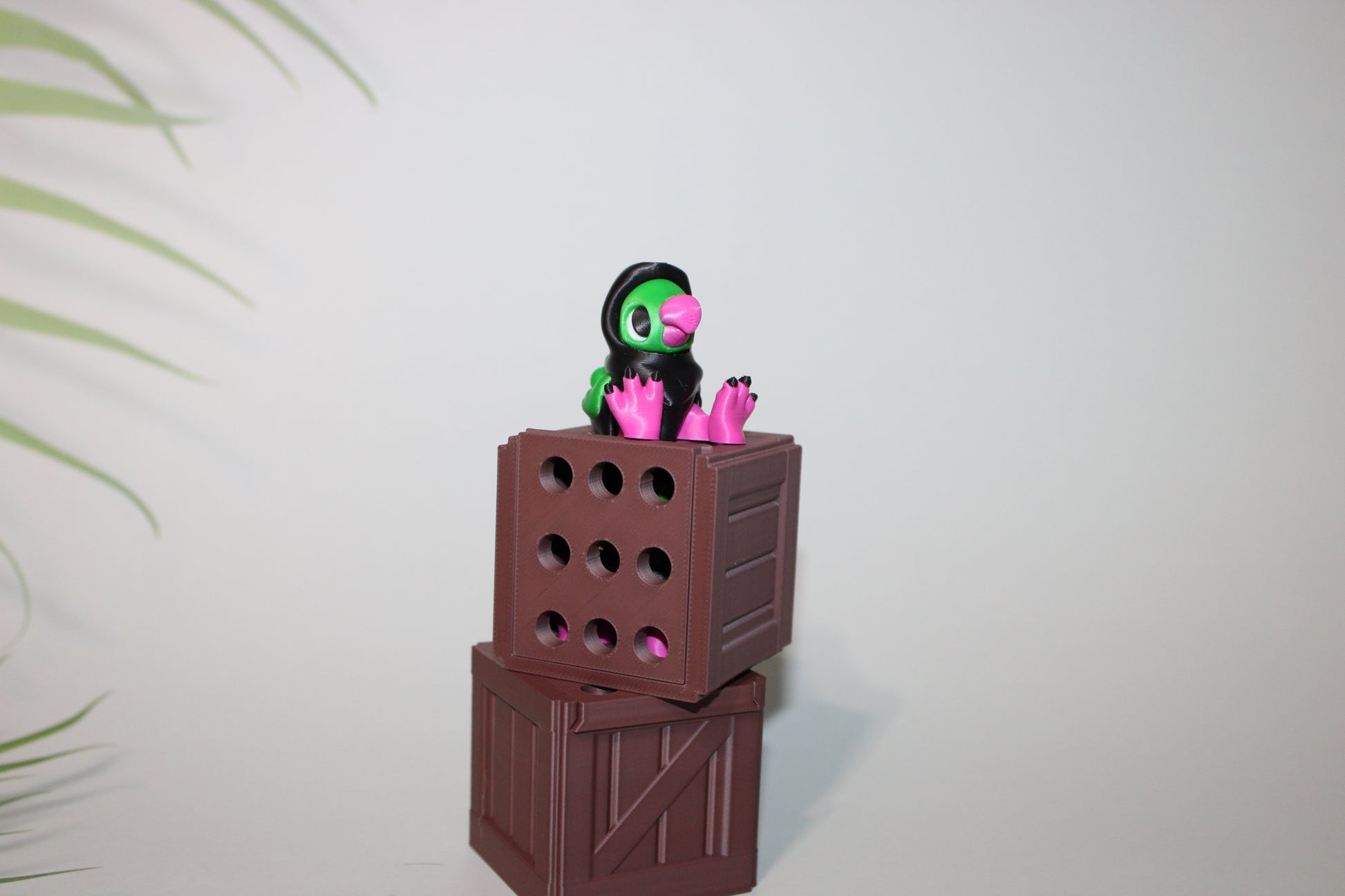 Dodo Bird with Crate - Full Color 3D Printed Articulated Fidget Toy - Wonderland 3D Printing 