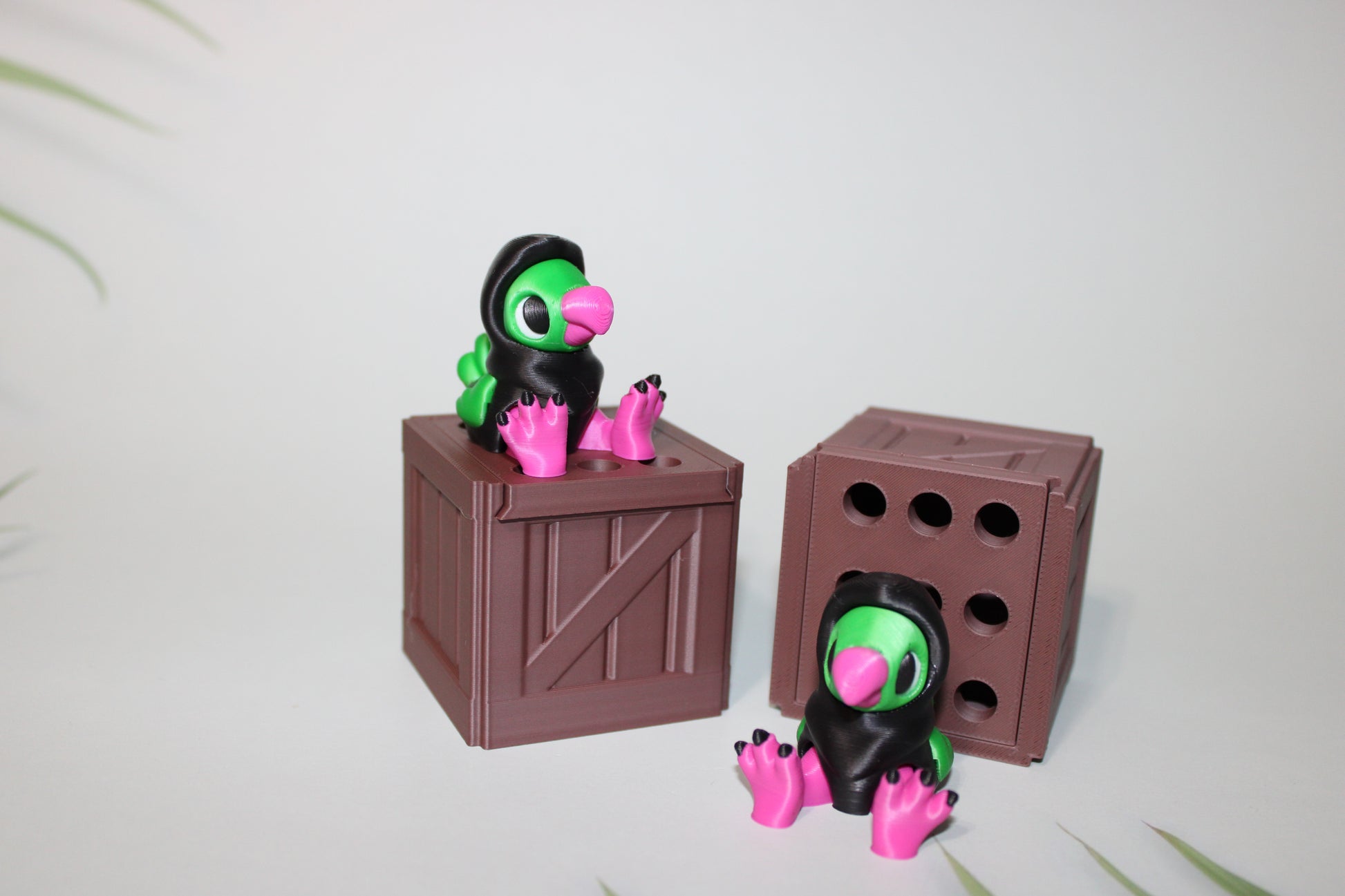 Dodo Bird with Crate - Full Color 3D Printed Articulated Fidget Toy - Wonderland 3D Printing 