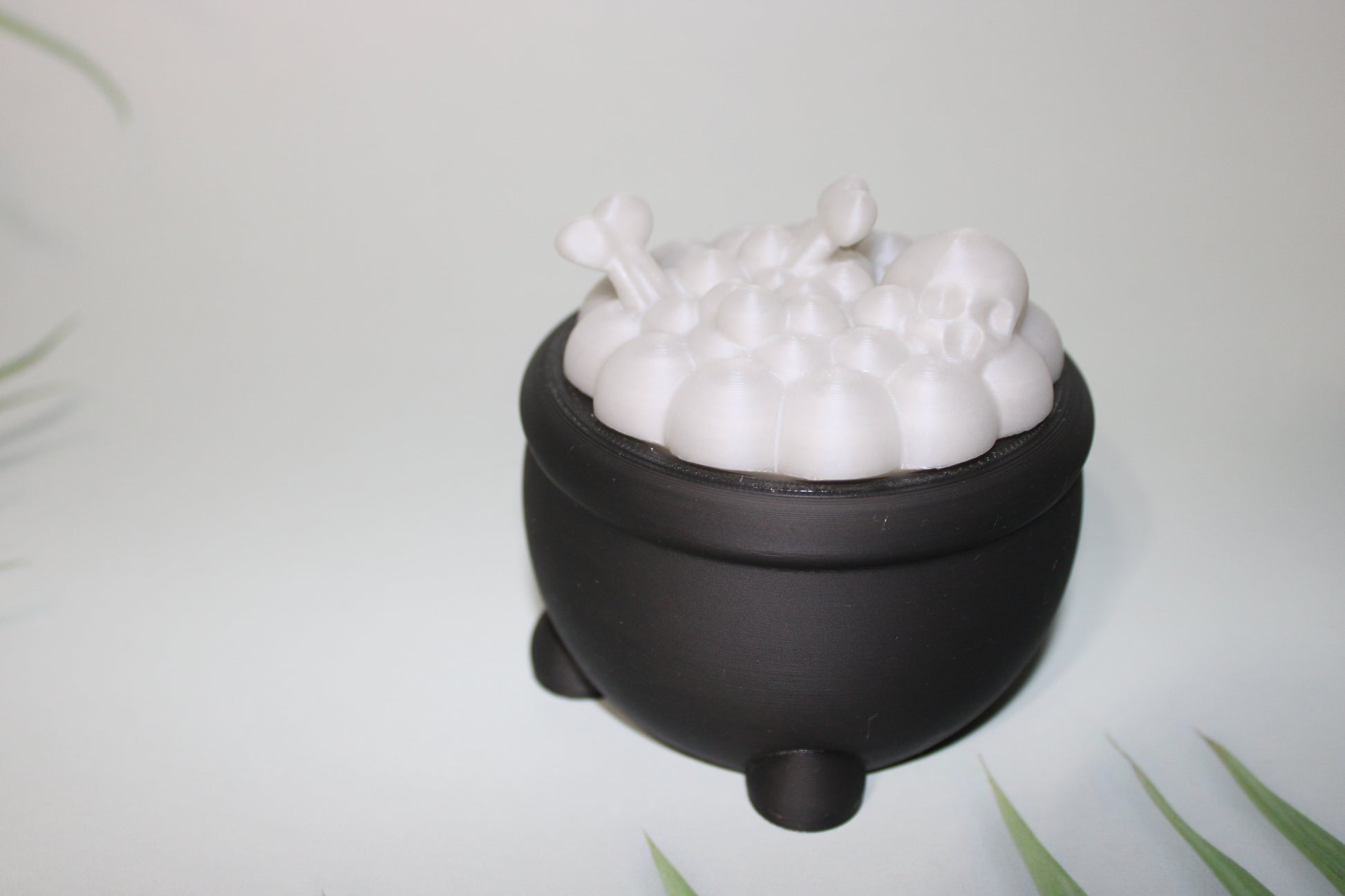 Glow in the Dark Cauldron Container-3d Printed Figurine- Great Halloween Decor-3.5 inches Tall - Wonderland 3D Printing 