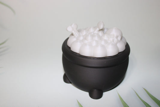 Glow in the Dark Cauldron Container-3d Printed Figurine- Great Halloween Decor-3.5 inches Tall - Wonderland 3D Printing 