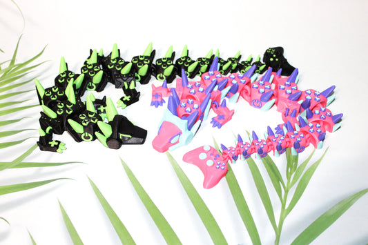 X-Gamer Dragon 3D Printed Articulated Figurine - Wonderland 3D Printing 