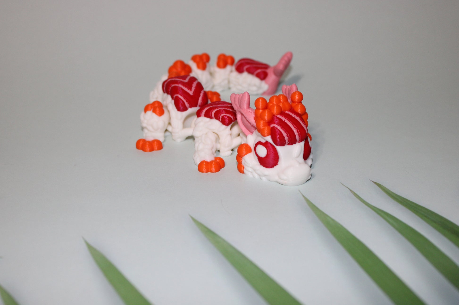 Sushi Dragon - Includes a tray, chopsticks, and wasabi with bowl- 3D printed - Wonderland 3D Printing 
