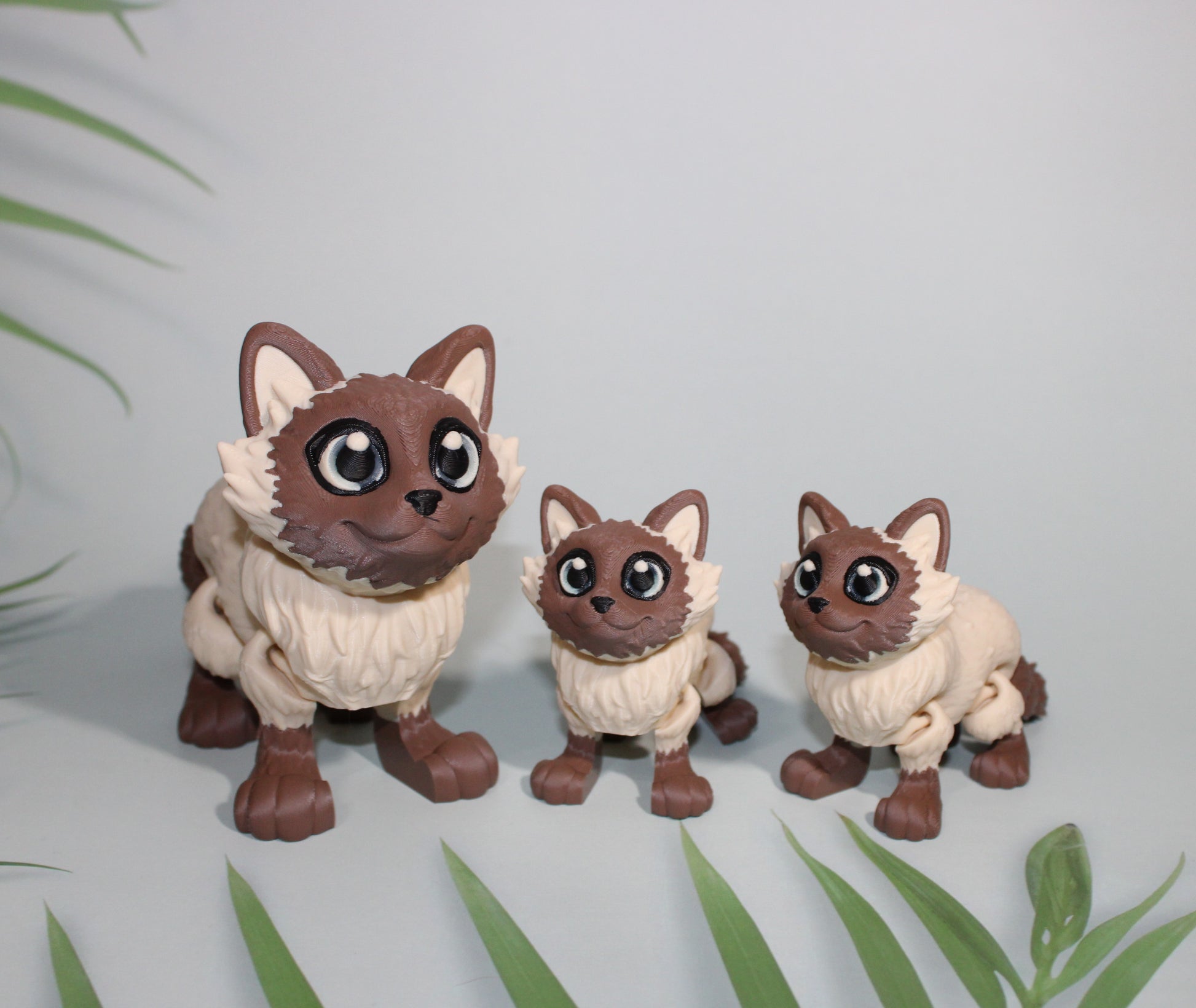 Ragdoll Cat 3D Printed Articulated Figurine - Wonderland 3D Printing 