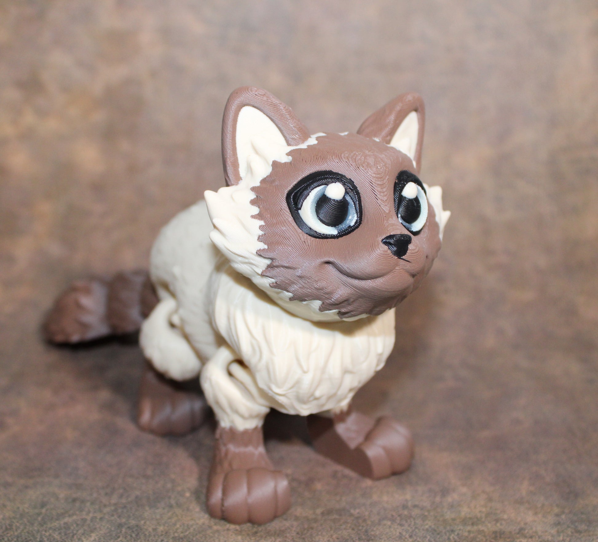 Ragdoll Cat 3D Printed Articulated Figurine - Wonderland 3D Printing 
