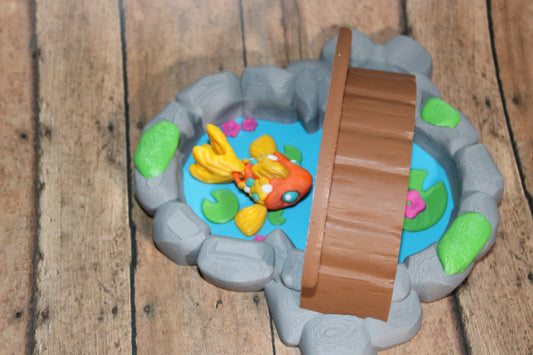 Koi Pond with Fish Articulated Flexi Fidget Full Color 3D Printed Toy - Wonderland 3D Printing 