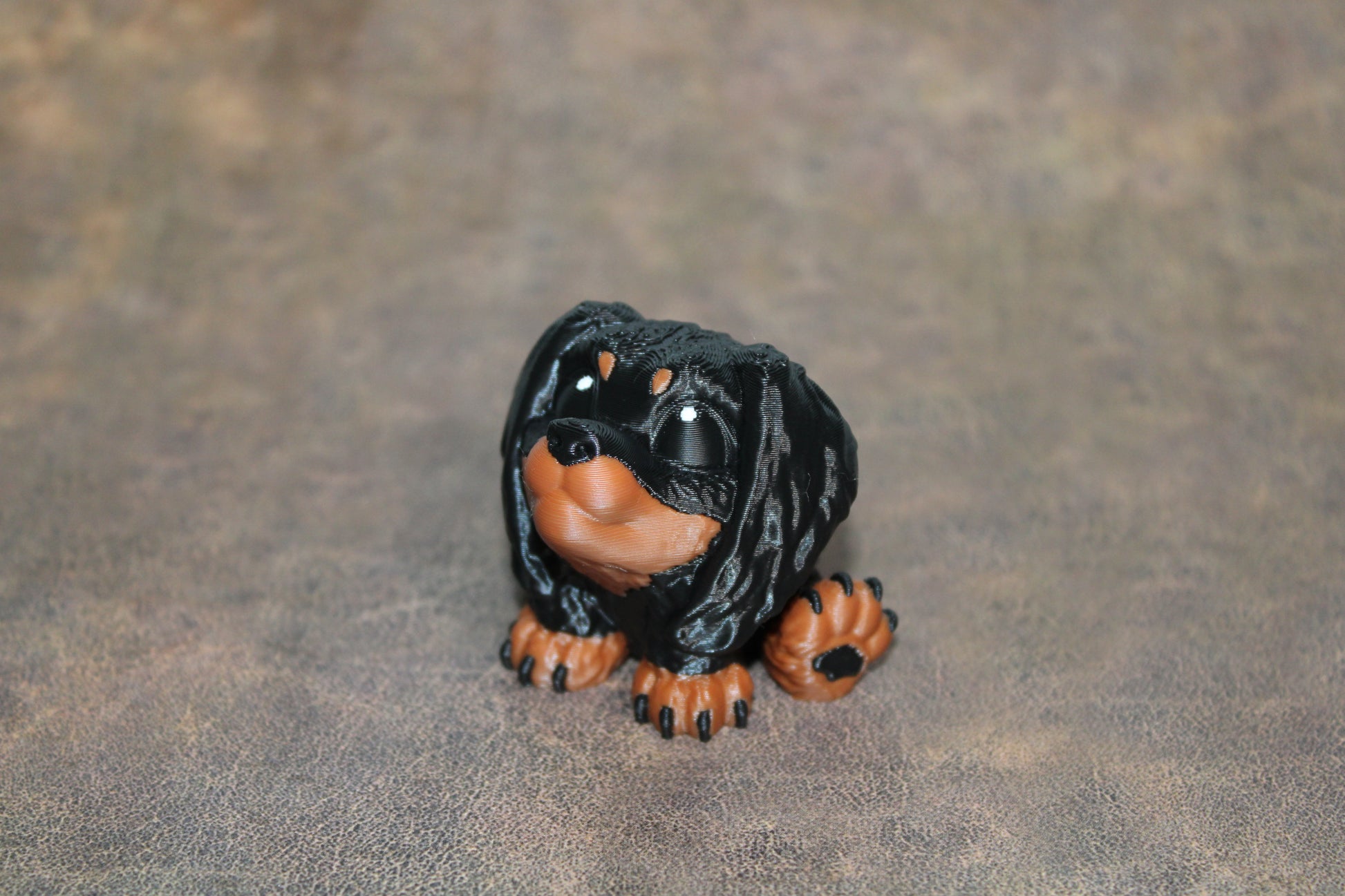 Stuffed Dachshund -1.5 inches tall-3D Printed Articulated Flexi Fidget Figurine - Wonderland 3D Printing 