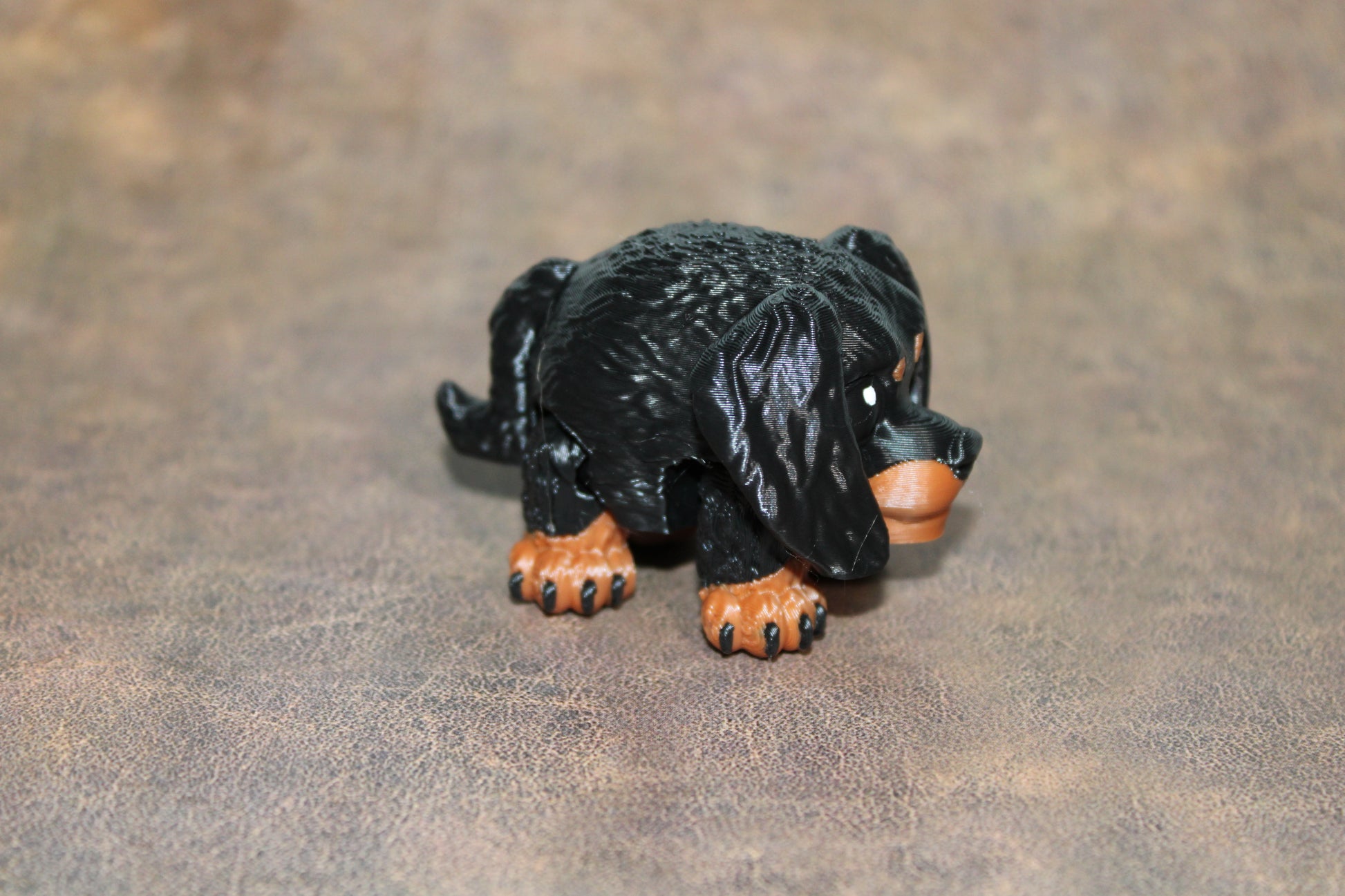 Stuffed Dachshund -1.5 inches tall-3D Printed Articulated Flexi Fidget Figurine - Wonderland 3D Printing 