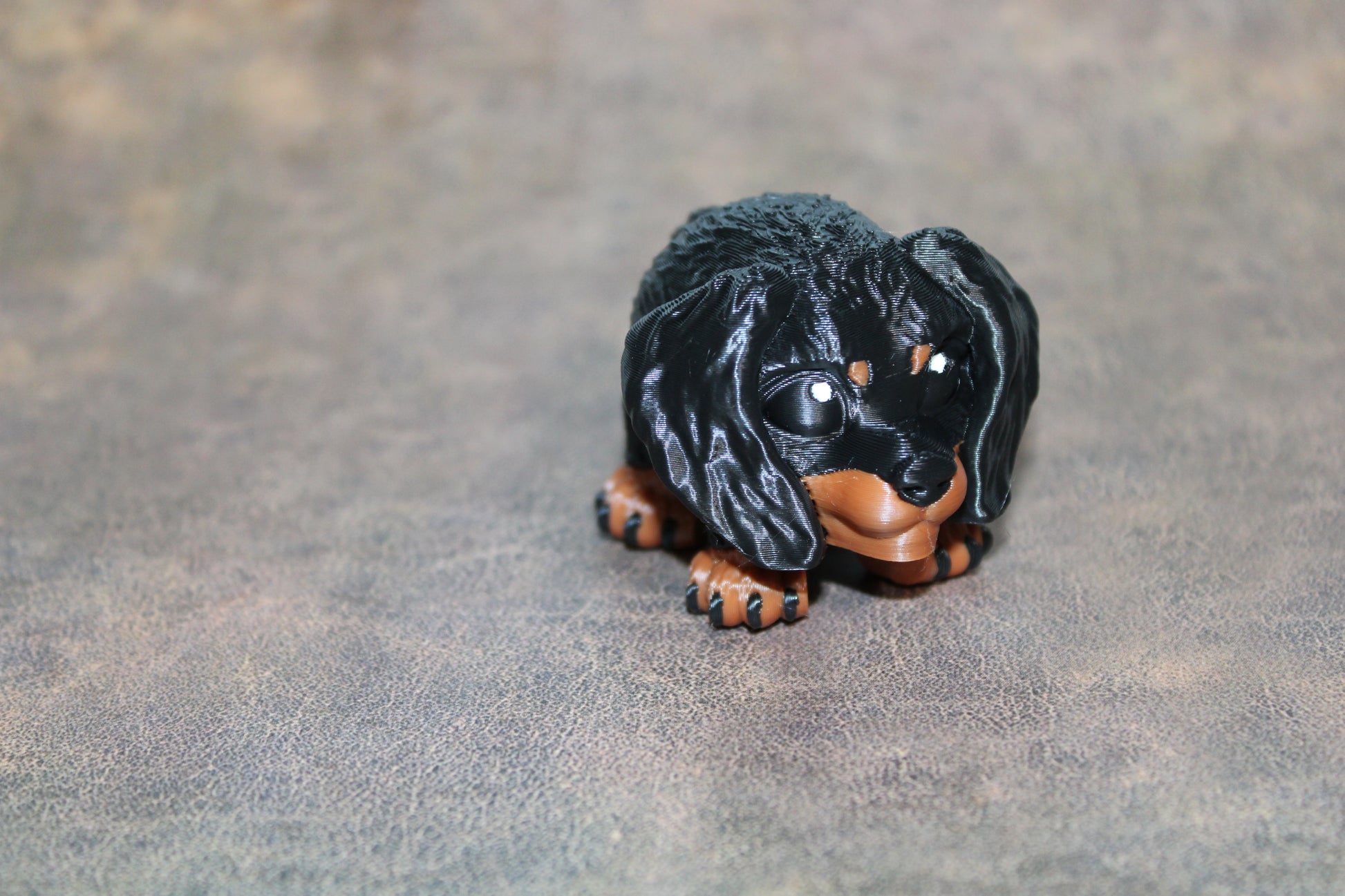 Stuffed Dachshund -1.5 inches tall-3D Printed Articulated Flexi Fidget Figurine - Wonderland 3D Printing 