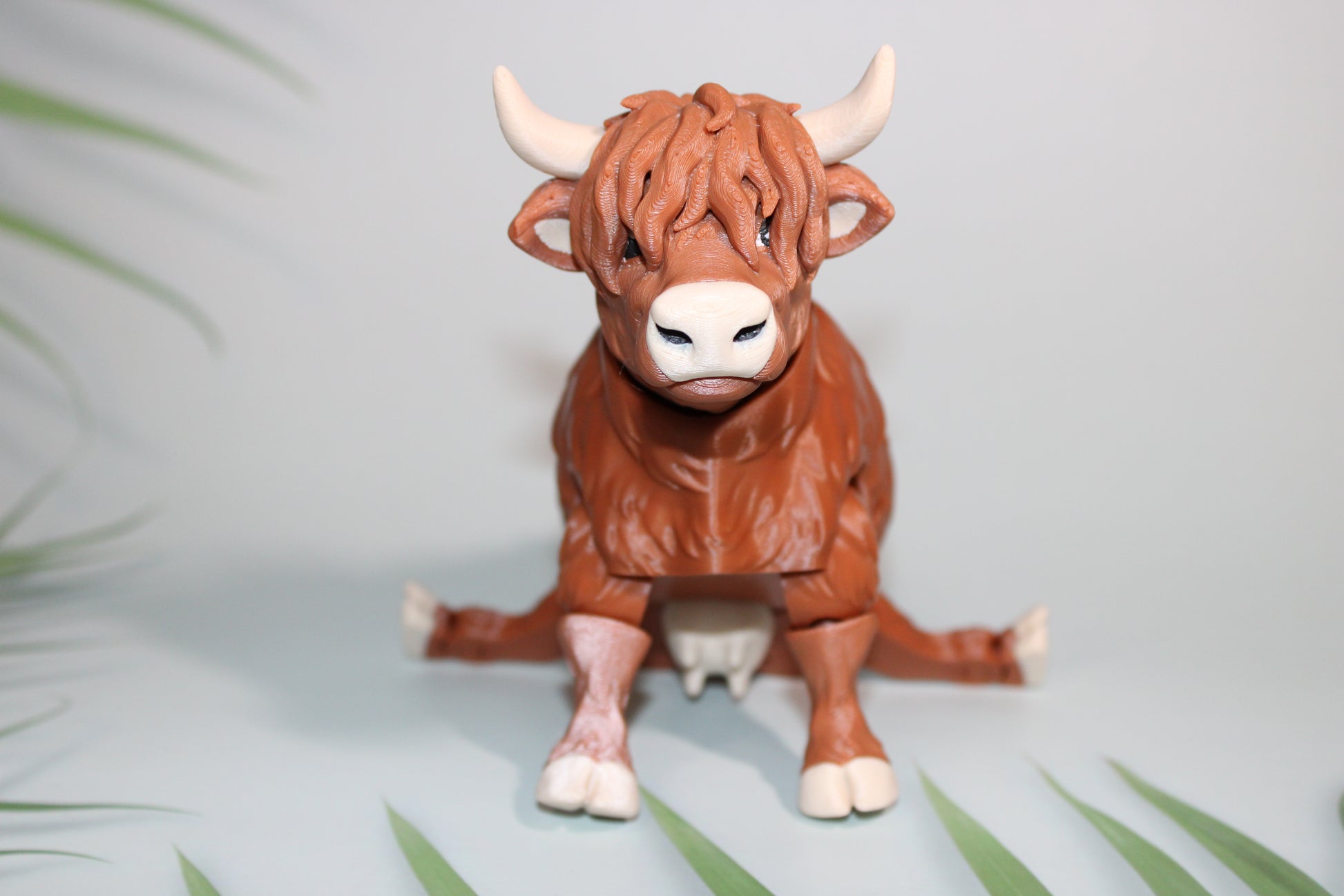 Cow or Highland Cow 3D Printed Articulated Flexi Figurine - Wonderland 3D Printing 