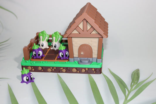 Veggie Garden Tic Tac Toe Design Showcase-3D Printed Flexi Fidget- Comes with 12 Veggie minis - Wonderland 3D Printing 