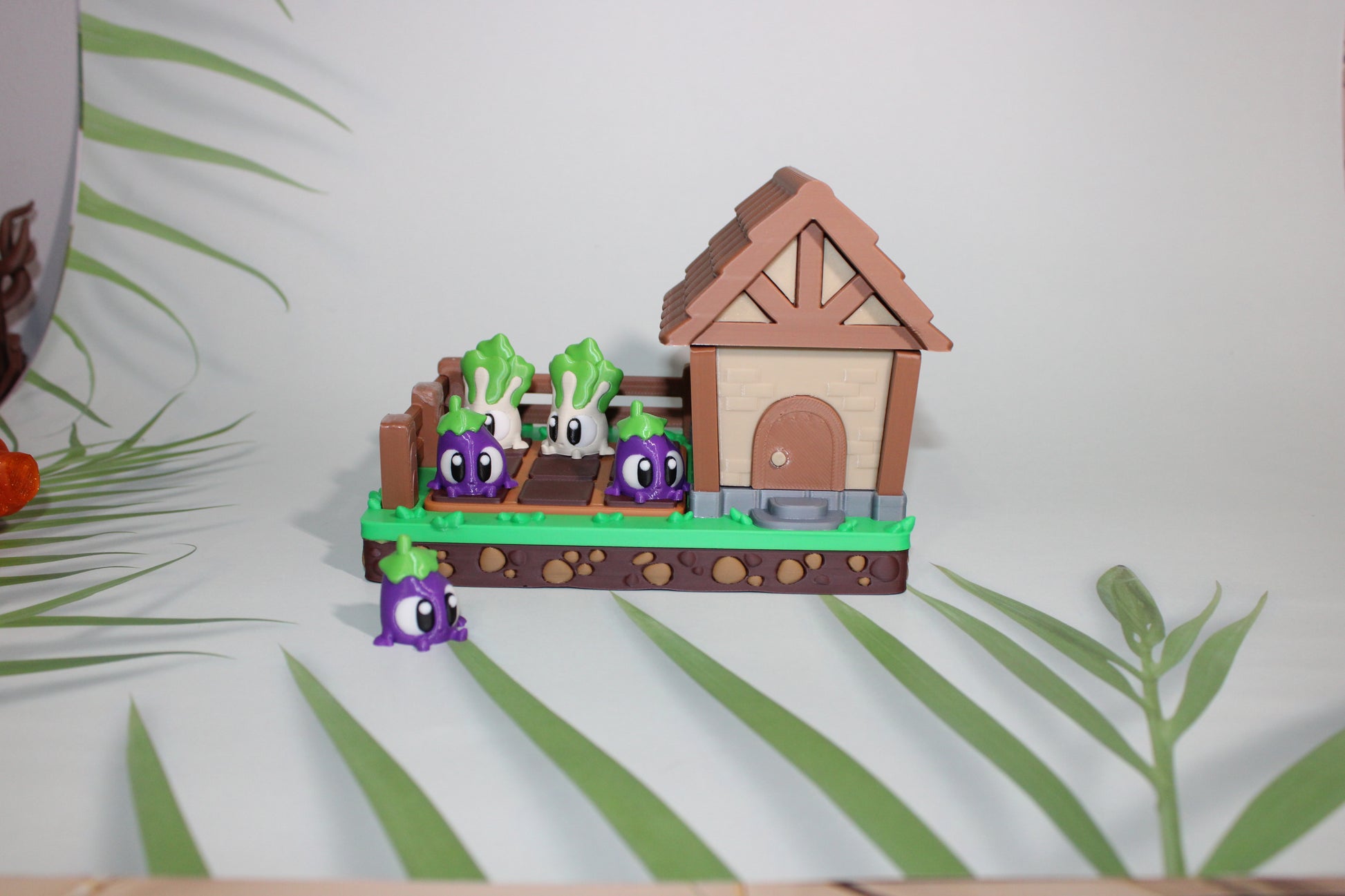 Veggie Garden Tic Tac Toe Design Showcase-3D Printed Flexi Fidget- Comes with 12 Veggie minis - Wonderland 3D Printing 