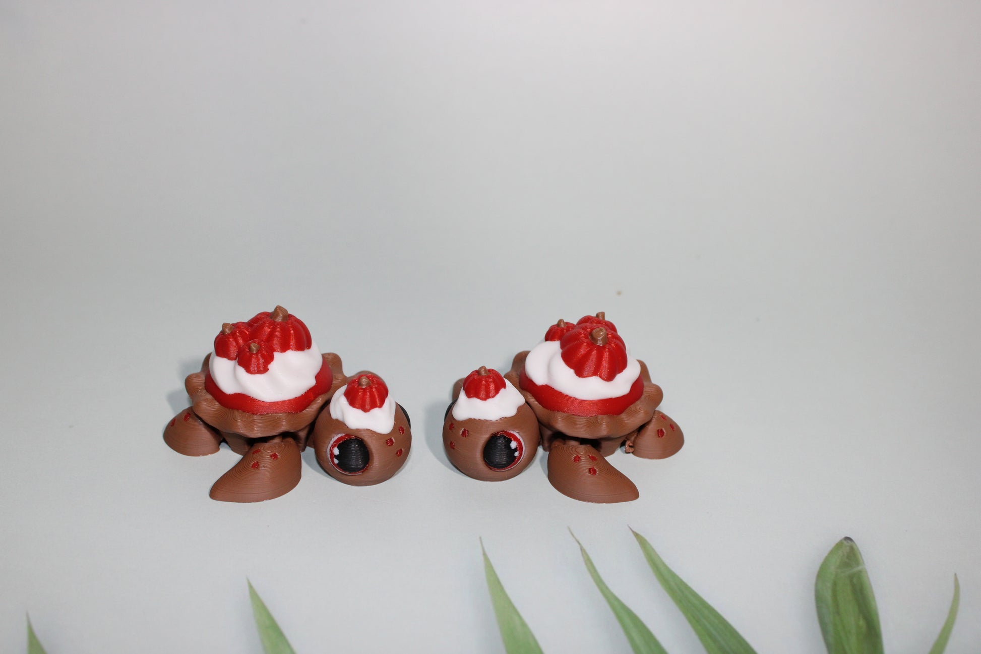 Fall Turtles-Clickie Pie Options Available- Articulated 3d Printed Figurine - Wonderland 3D Printing 