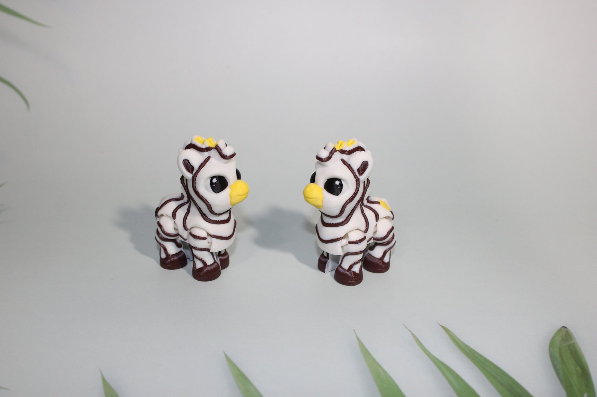 Zebra 2.75 in tall-Rainbow or Cake Options Available 3D Printed Articulated Figurine - Wonderland 3D Printing 