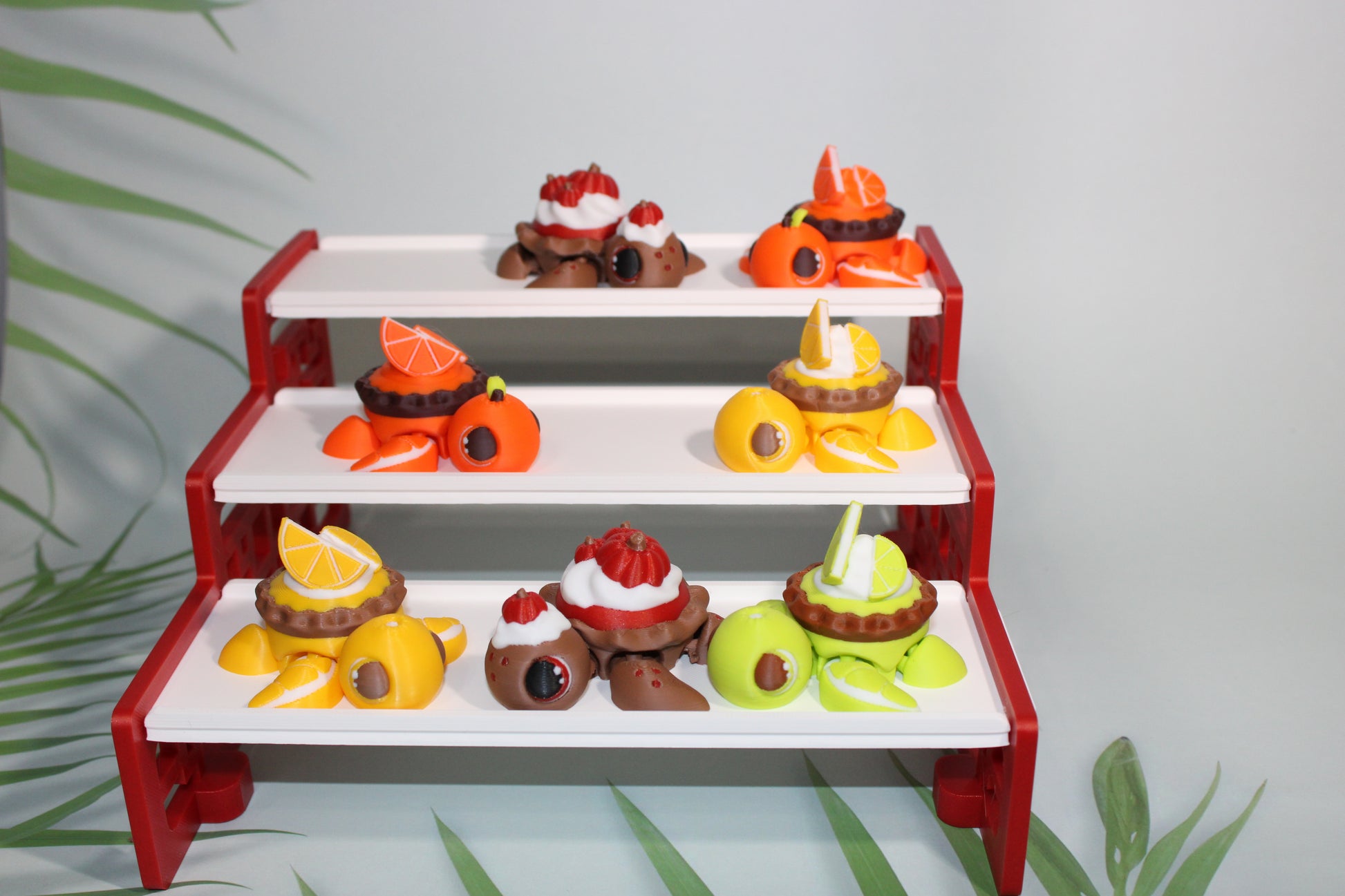 Fall Turtles-Clickie Pie Options Available- Articulated 3d Printed Figurine - Wonderland 3D Printing 