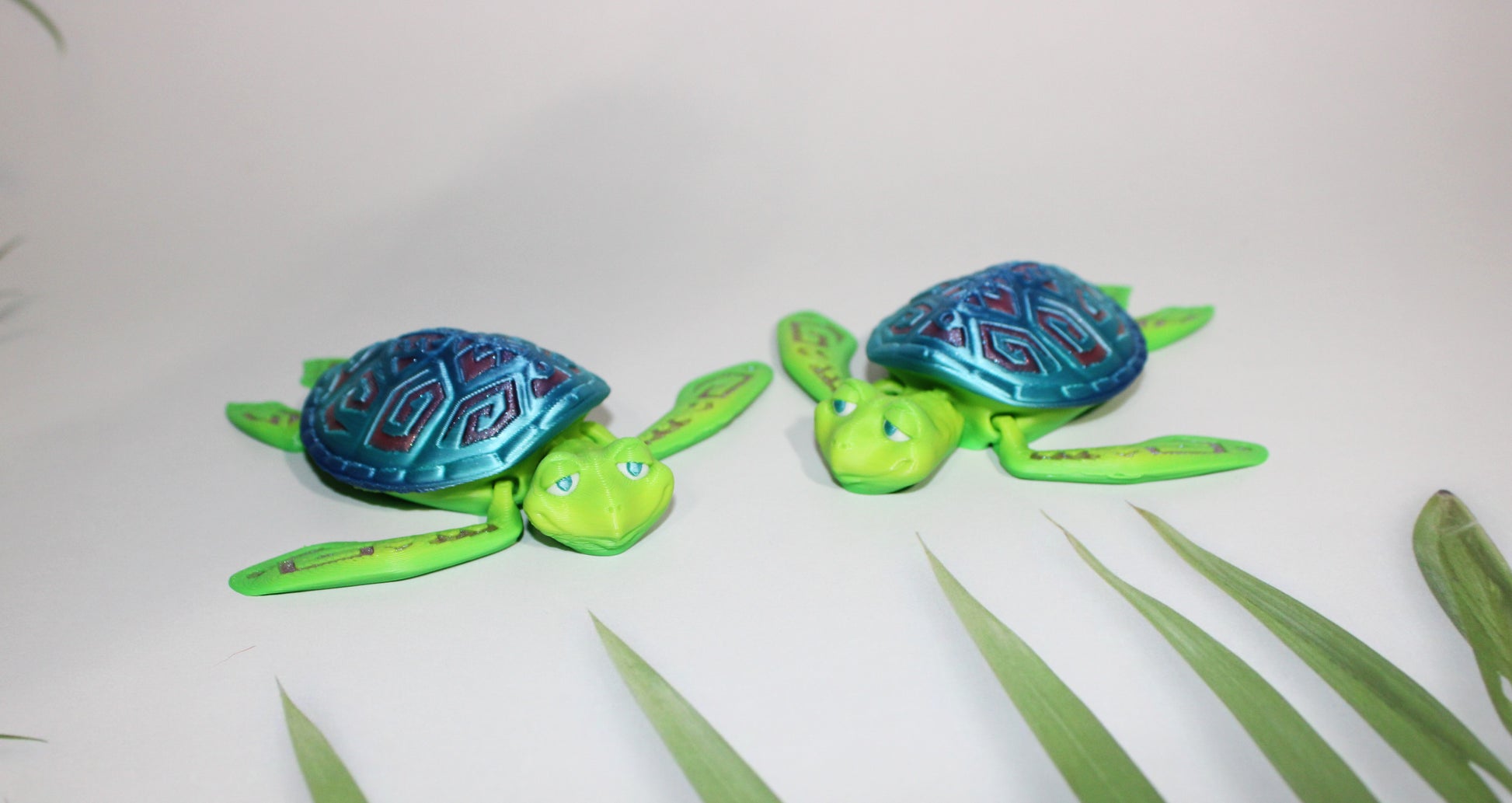 Tattooed Turtle 3D Printed Articulated Flexi Fidget - Wonderland 3D Printing 