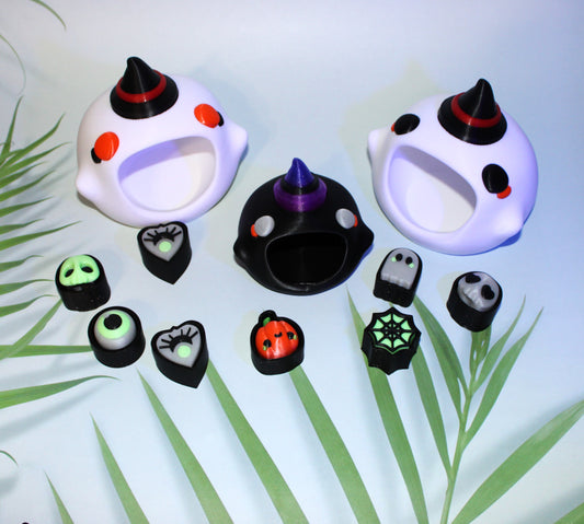 Ghost Catch All with Spooky Clickie Options: Full Color 3D Printed Articulated Fidget Toy - Wonderland 3D Printing 