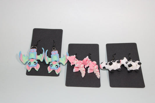Mini Earrings or Keychains-Variety of Options to choose from-3D Printed - Wonderland 3D Printing 