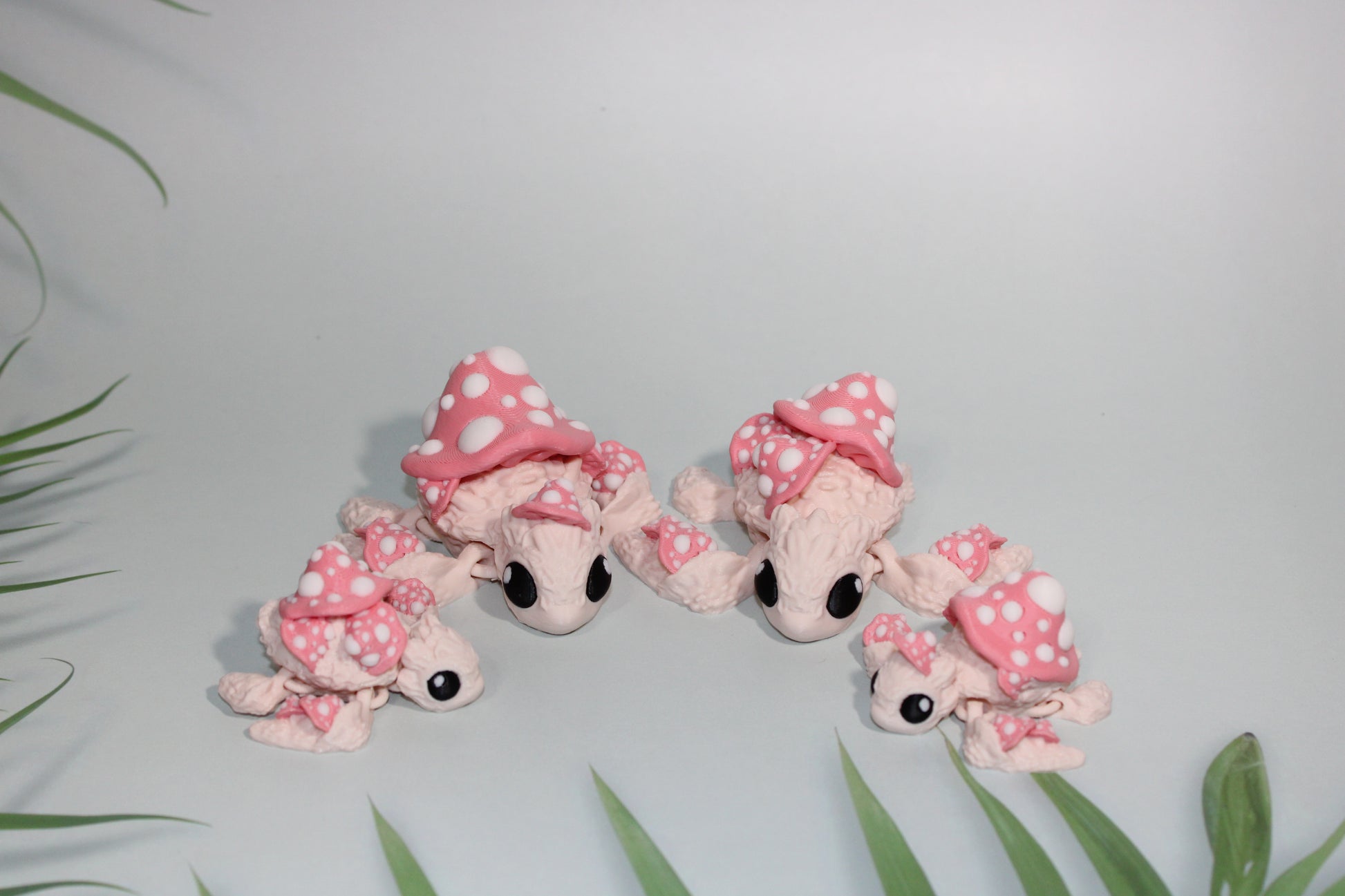 Mushroom turtles 3D Printed Articulated Figurine - Wonderland 3D Printing 