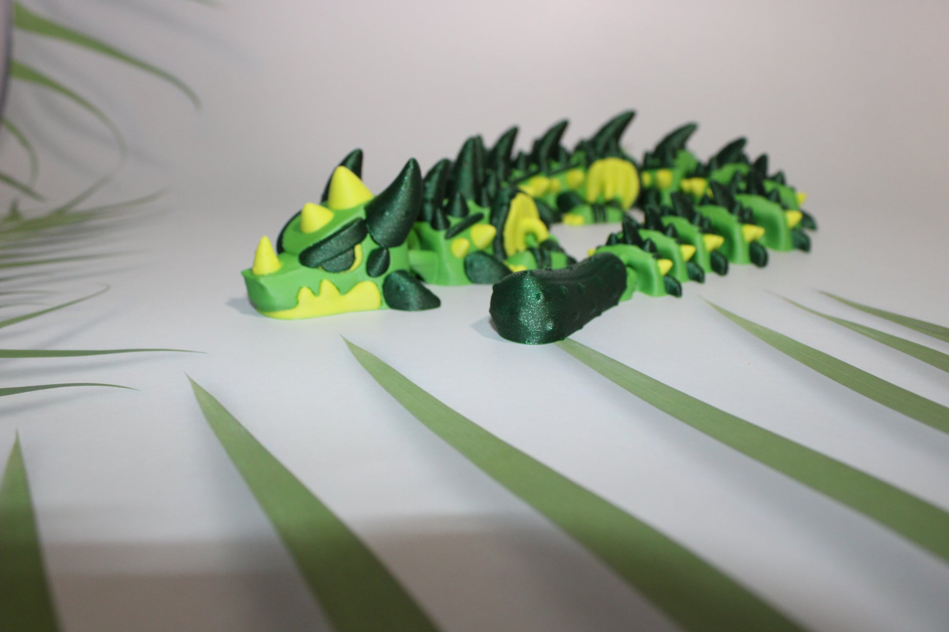 Pickle Dragon 17 in or Baby 6.5 in 3D Printed Articulated Figurine-6.5 inches long - Wonderland 3D Printing 