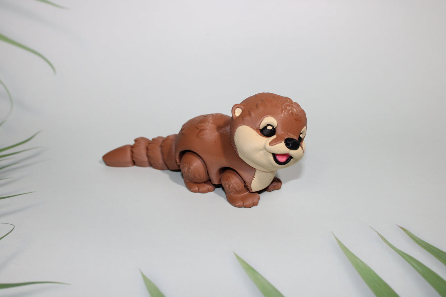 Baby Otter 4.5 inches long 3D Printed Articulated Flexi Fidget Figurine - Wonderland 3D Printing 