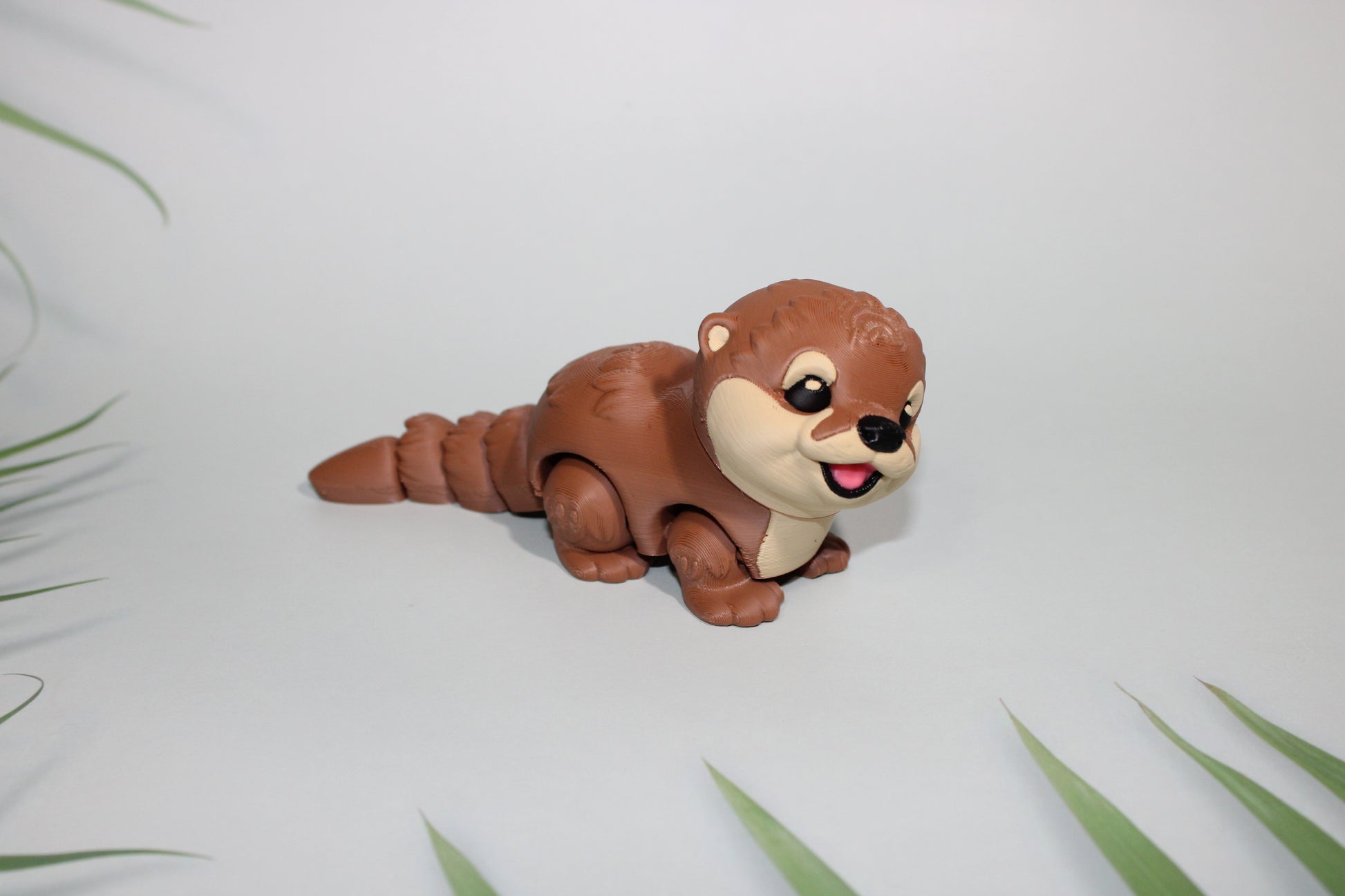 Baby Otter 4.5 inches long 3D Printed Articulated Flexi Fidget Figurine - Wonderland 3D Printing 