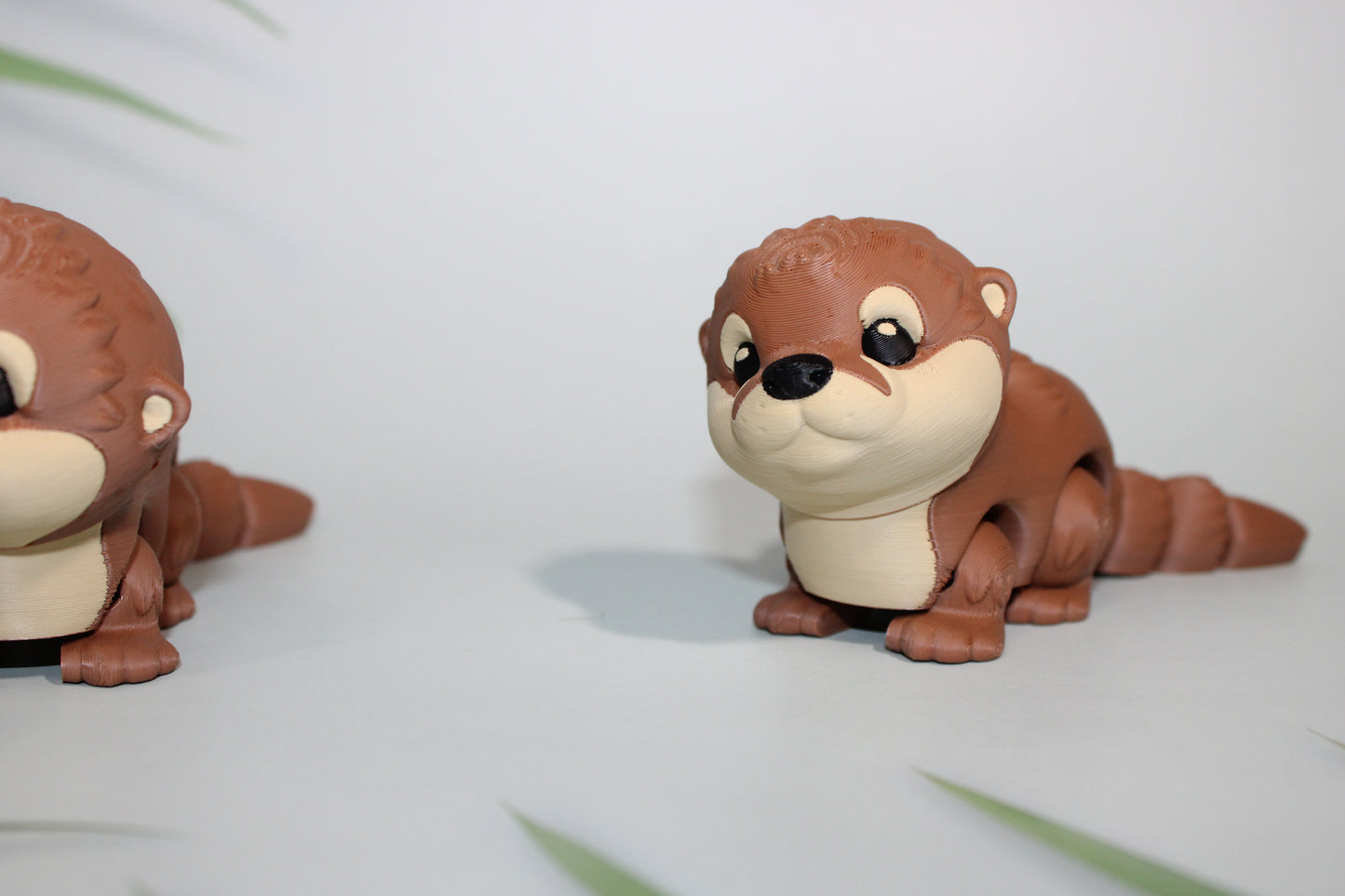 Baby Otter 4.5 inches long 3D Printed Articulated Flexi Fidget Figurine - Wonderland 3D Printing 