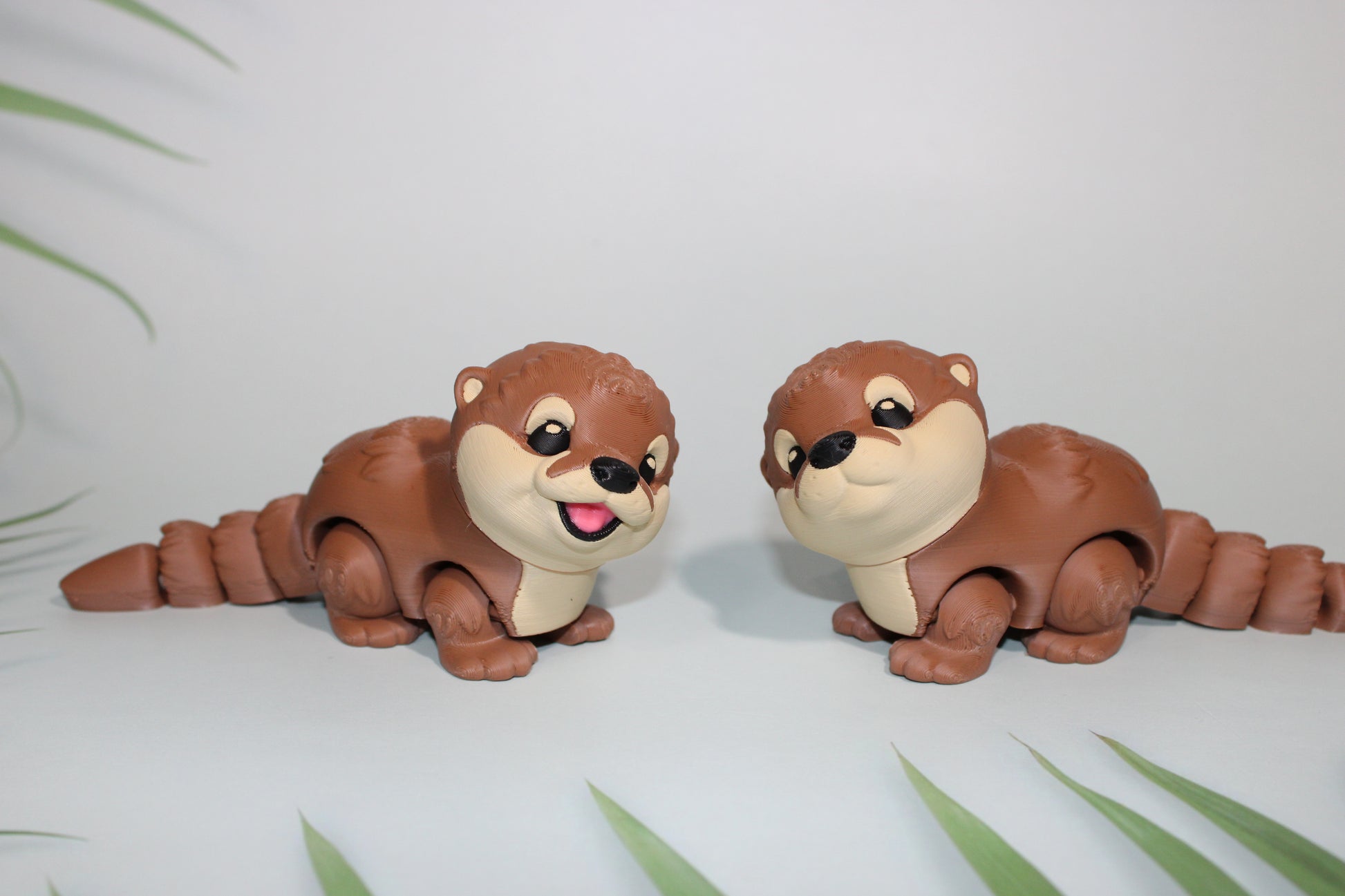Baby Otter 4.5 inches long 3D Printed Articulated Flexi Fidget Figurine - Wonderland 3D Printing 