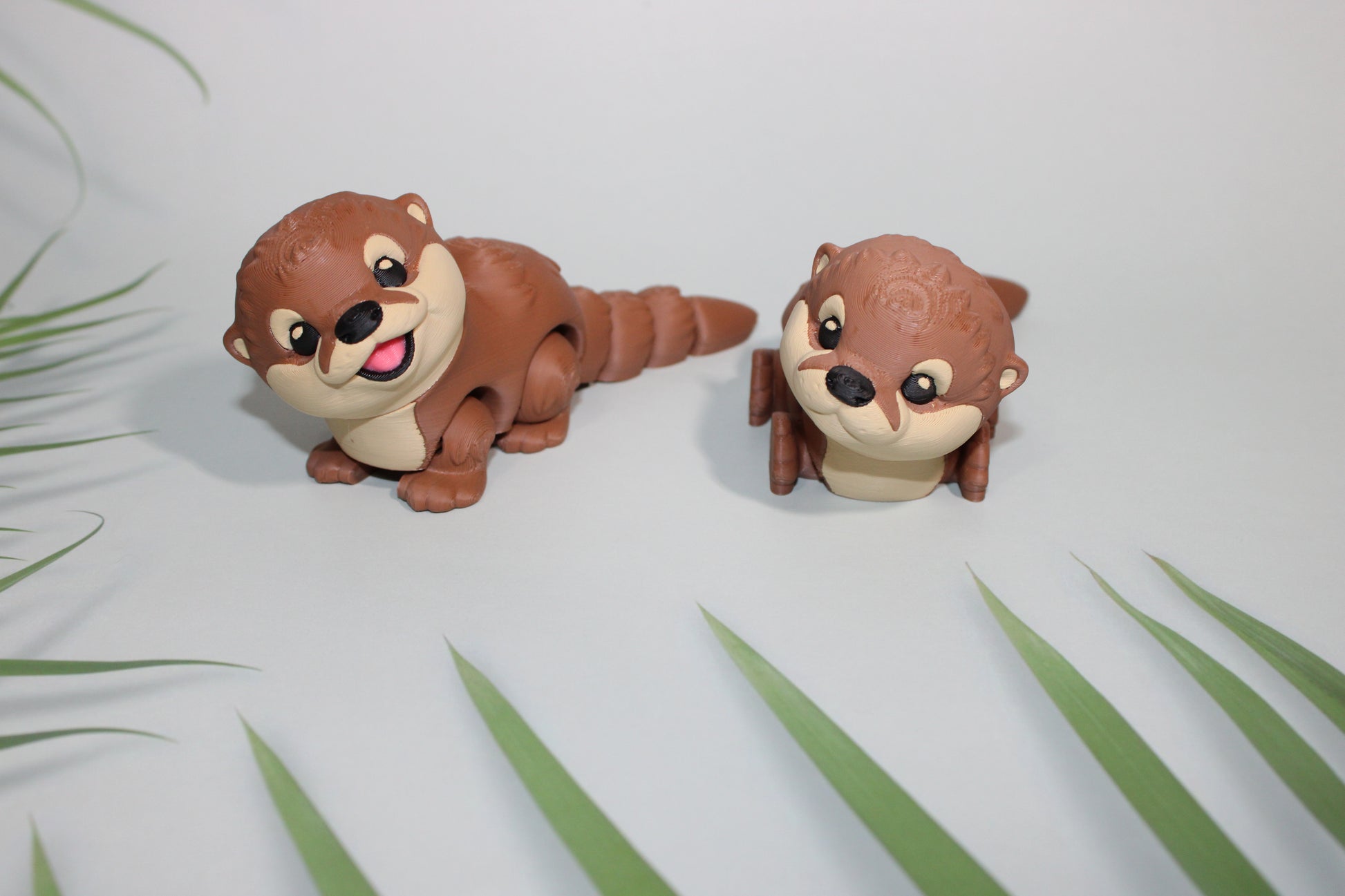 Baby Otter 4.5 inches long 3D Printed Articulated Flexi Fidget Figurine - Wonderland 3D Printing 