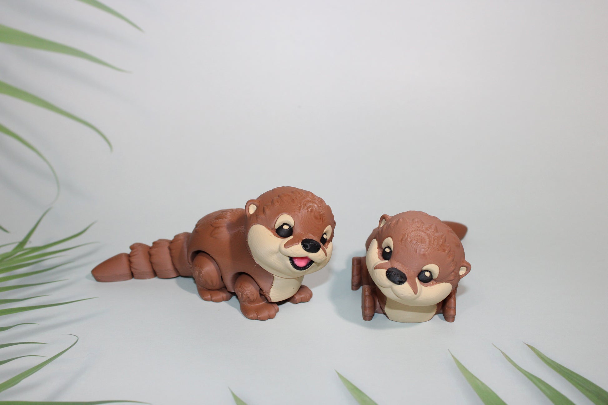 Baby Otter 4.5 inches long 3D Printed Articulated Flexi Fidget Figurine - Wonderland 3D Printing 