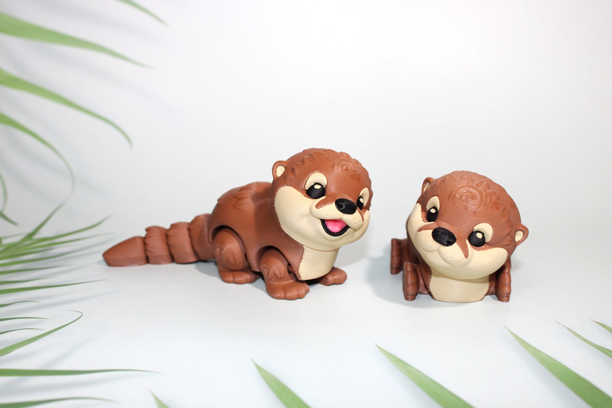 Baby Otter 4.5 inches long 3D Printed Articulated Flexi Fidget Figurine - Wonderland 3D Printing 