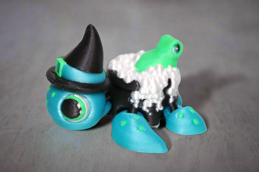 Witch Turtle 2.5 inches or Stitches Turtle- Full Color 3D Printed Articulated Fidget Toy - Wonderland 3D Printing 
