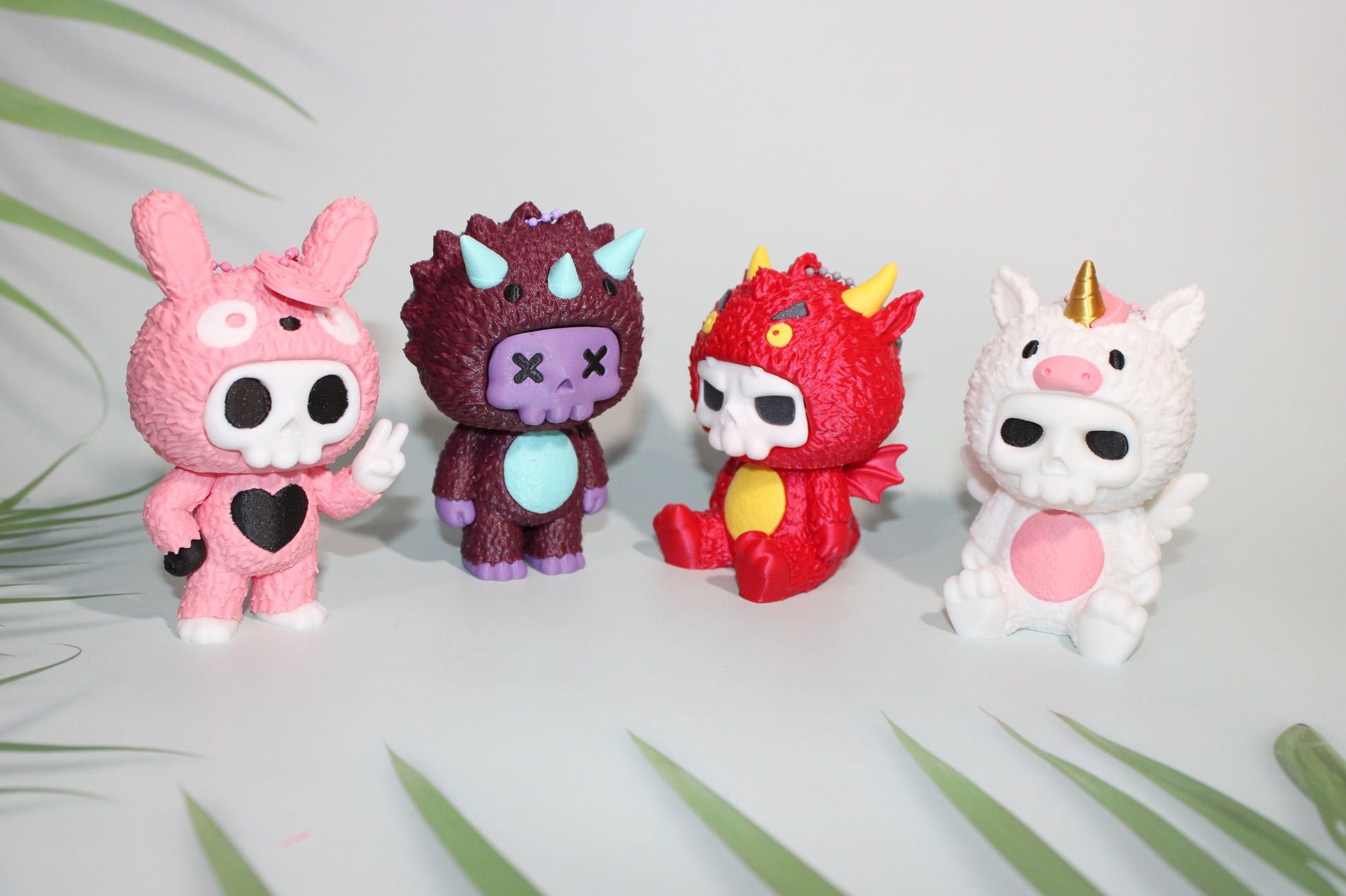 Skubbies Keychains-3D Printed Figurines- Perfect Bag Charms-Purse Charms - Wonderland 3D Printing 