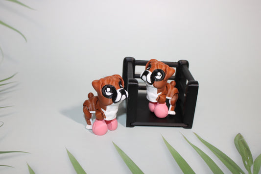 Dog House with Dogs, Comes with Dachshund, German Shepard, and Corgi- 3D Printed Articulated Flexi Fidget - Wonderland 3D Printing 