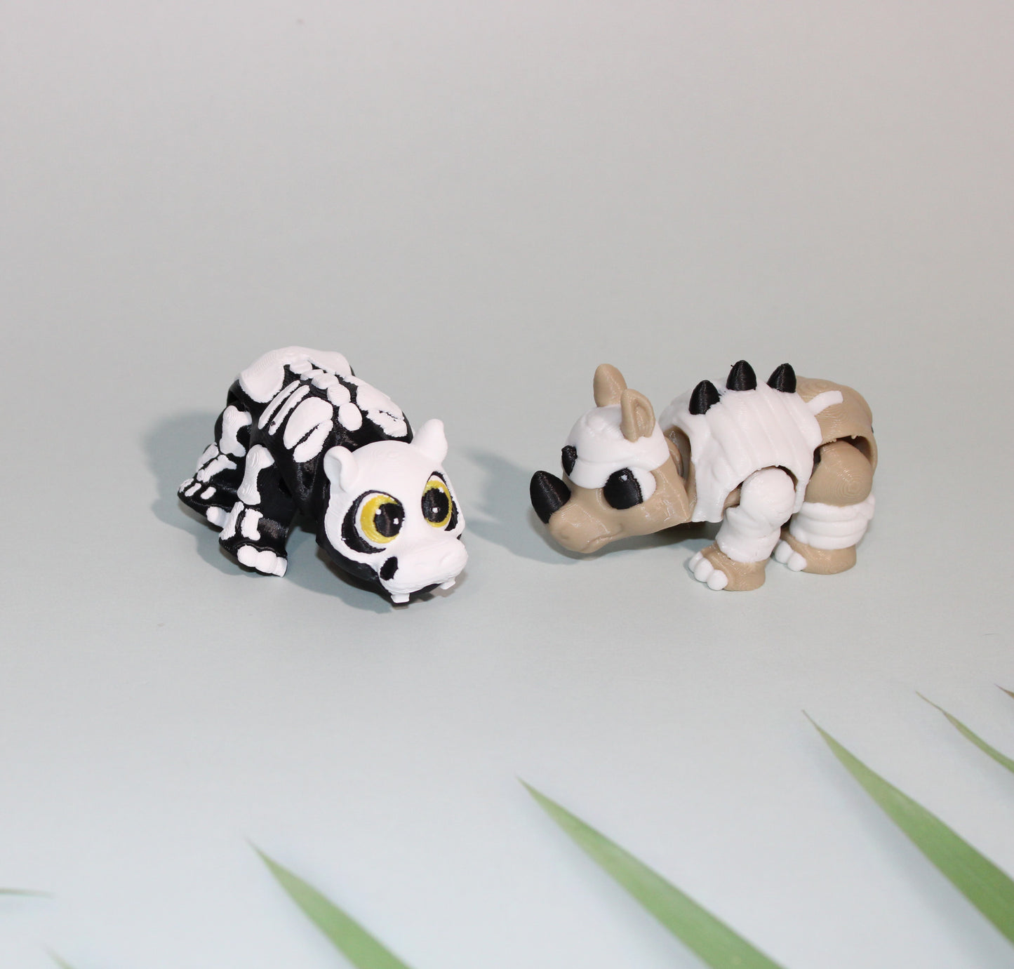 Halloween Hippo or Rhino 2.5 inches-3D Printed Articulated Flexi Figurine - Wonderland 3D Printing 