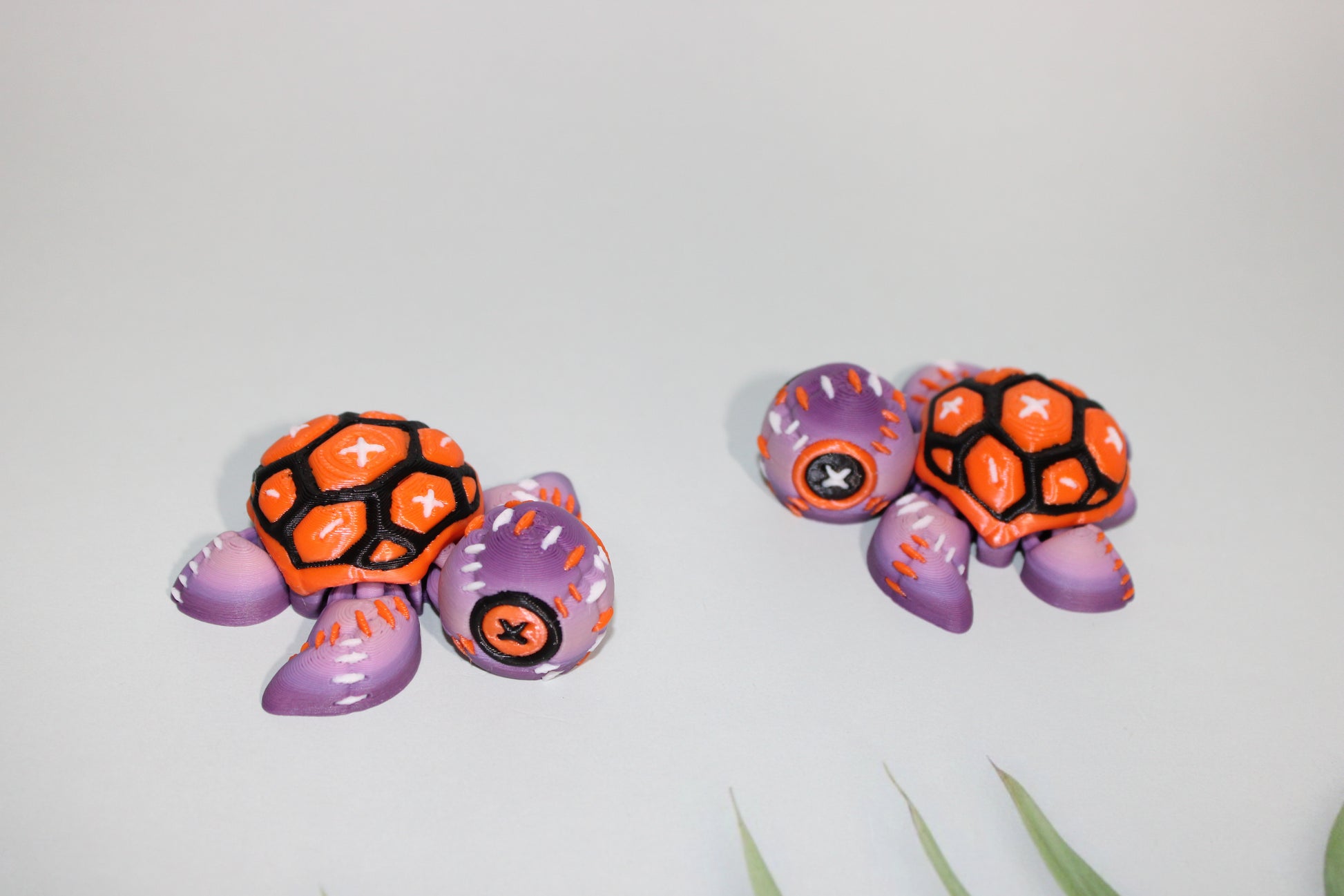 Witch Turtle 2.5 inches or Stitches Turtle- Full Color 3D Printed Articulated Fidget Toy - Wonderland 3D Printing 