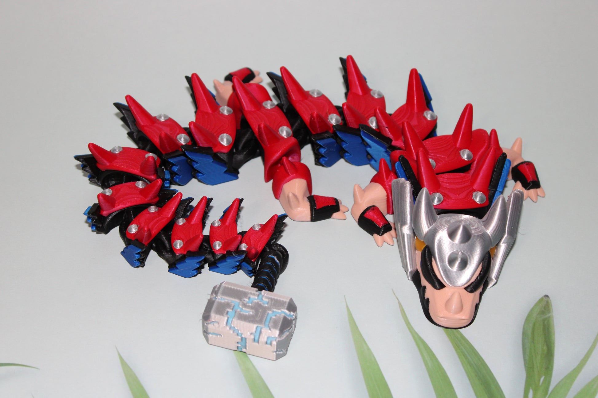 Hammer Dragon 3D Printed Articulated Figurine - Wonderland 3D Printing 