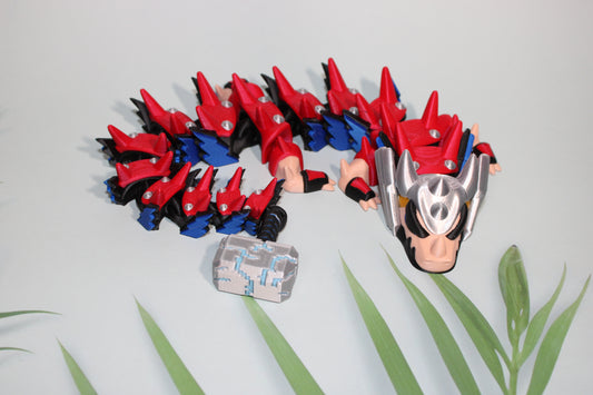 Hammer Dragon 3D Printed Articulated Figurine - Wonderland 3D Printing 